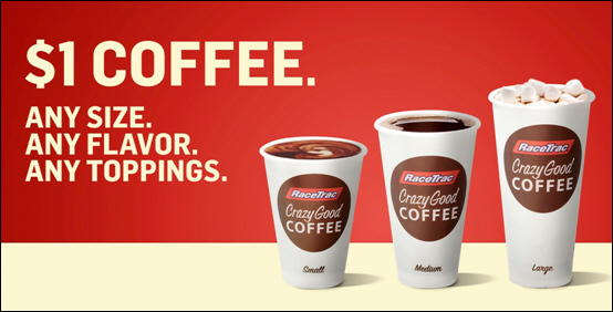 RaceTrac Offers Any Size Coffee for Only $1 in January