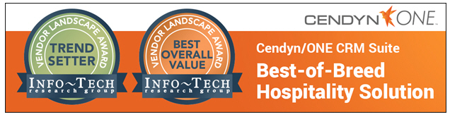 Cendyn/ONE CRM Receives Trend Setter and Best Overall Value Awards in Info-Tech Research Group's Vendor Landscape study of CRM Suites for Gaming, Hospitality and Leisure