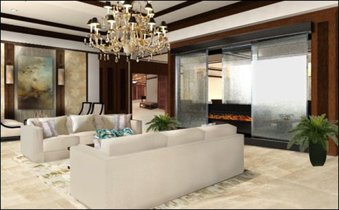 Rendering of Quail West Clubhouse main lobby