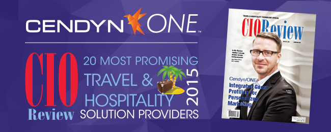 Cendyn/ONE Named by CIO Review as One of the '20 Most Promising Travel & Hospitality Solution Providers' for 2015