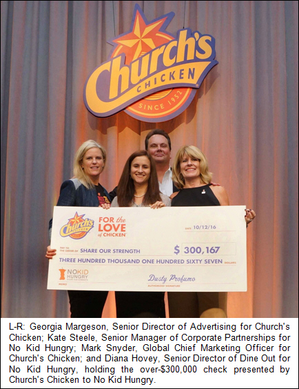 Church's Chicken Raises More Than a Quarter-Million Dollars for No Kid Hungry