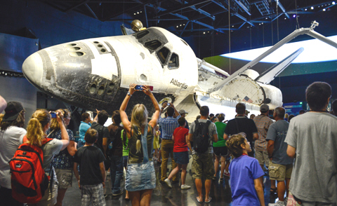Space Shuttle Atlantis on display at Kennedy Space Center Visitor Complex
