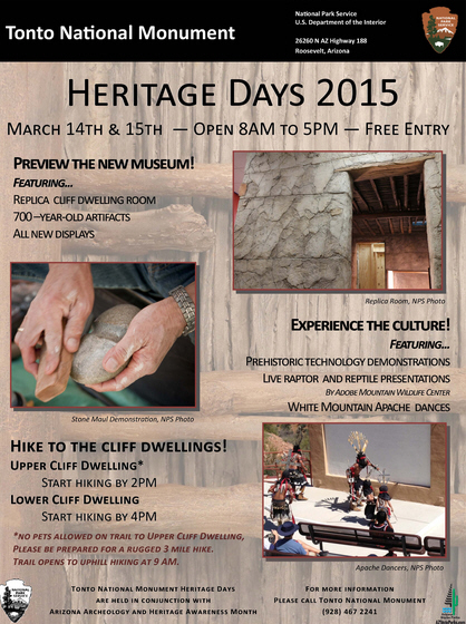 Tonto National Monument Celebrates Heritage Days on March 14-15