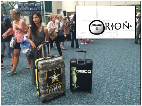 Orion: Mobile Traveling Billboard Luggage Trolley