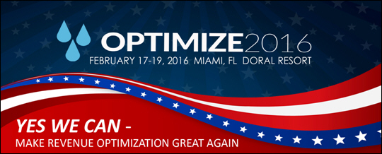 Rainmaker's OPTIMIZE2016 Conference Aims to ''Make Revenue Optimization Great Again''