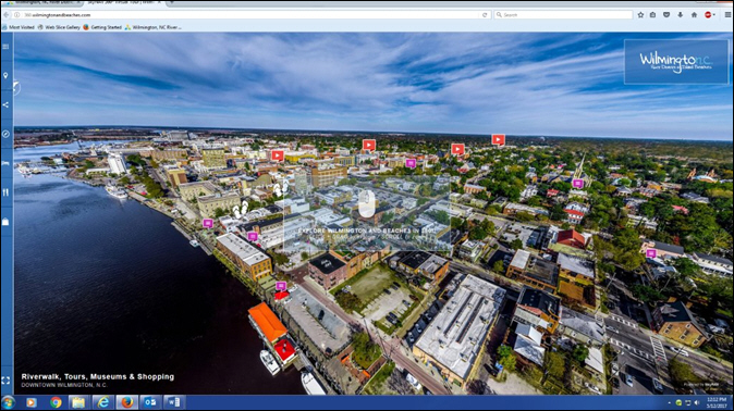 Wilmington and Beaches Becomes First-Ever Destination to Offer SkyNav 3D Tour Technology