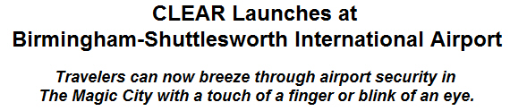 CLEAR Launches at Birmingham-Shuttlesworth International Airport