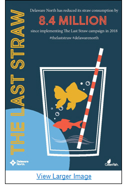 Delaware North's 'Last Straw' Campaign Yields Reduction of Over 8 Million Plastic Drinking Straws