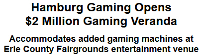 Hamburg Gaming Opens $2 Million Gaming Veranda