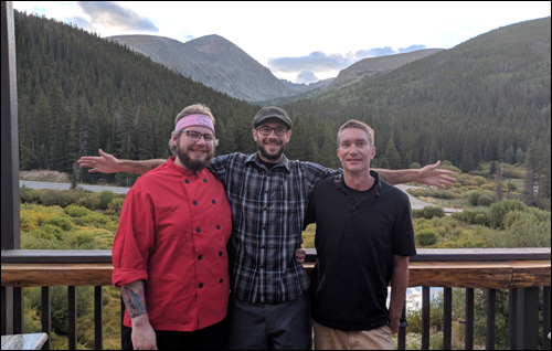 L-to-R: Jess Cant, Chef/Kitchen Manager; Mac McNamara, Manager; Rob Shofner, Bar Manager