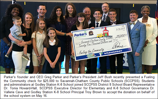 Parker's Donates $25,000 to Support Teachers and Students at Savannah-Chatham County Public Schools