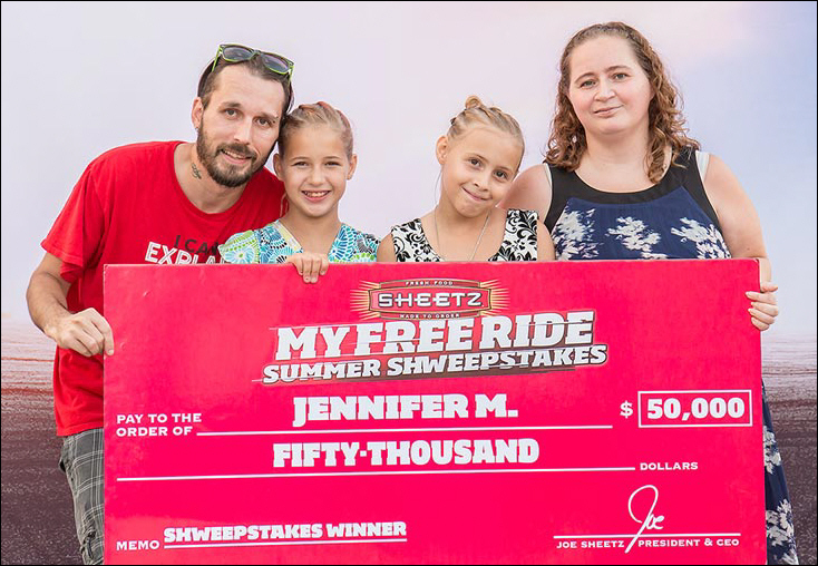 Sheetz Names Winner of the ''My Free Ride'' Summer Shweepstakes