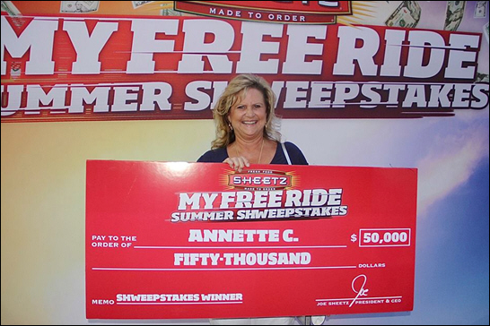 July Winner Named in the Sheetz ''My Free Ride'' Summer Shweepstakes