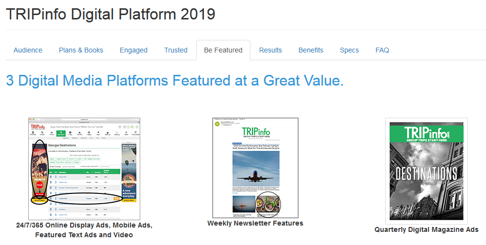 TRIPinfo Digital Platform: Multiple Affiliate Partnerships Grow Group Travel Benefits