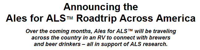 Announcing the Ales for ALS Roadtrip Across America