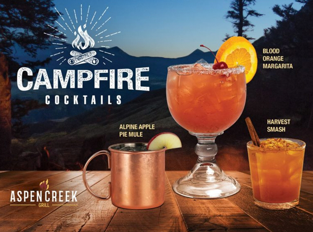 Aspen Creek Grill Introduces New Fall Fresh Campfire Cocktails