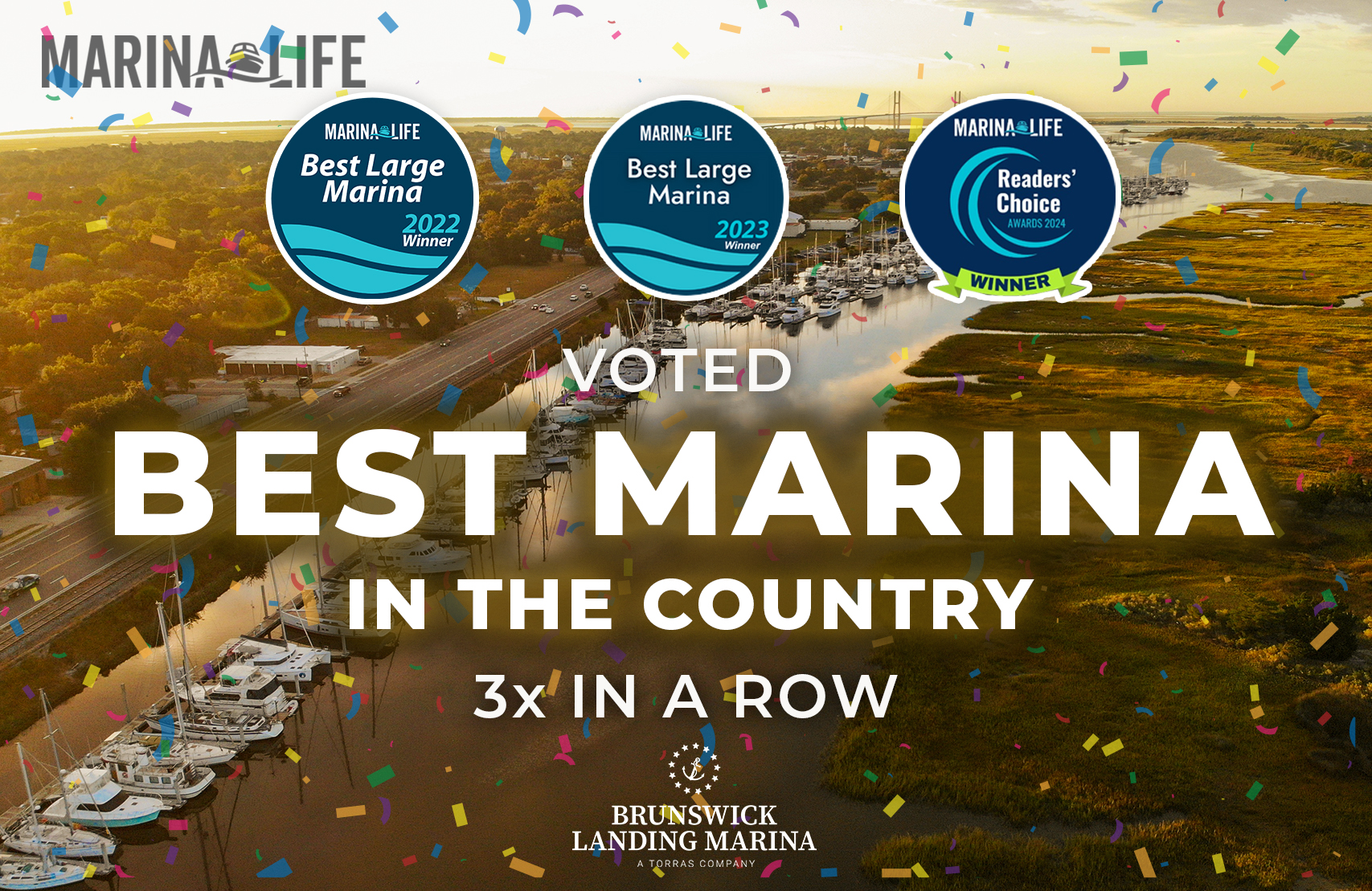 Brunswick Landing Marina Named Best Marina in the Country for Third Consecutive Year by Marinalife Magazine