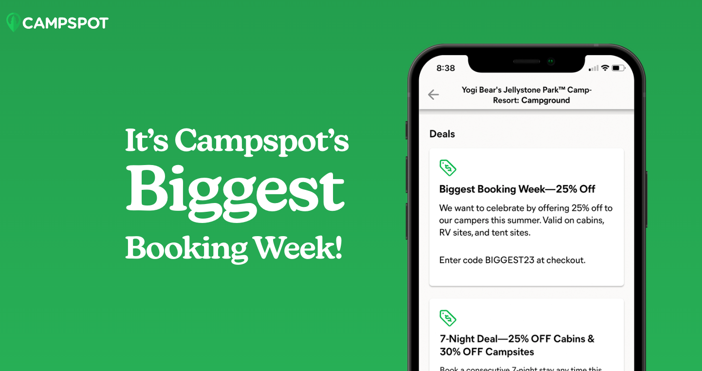 Campspot's First Platform-Wide Sale Drives 2.3M Hours Outdoors & All Time Biggest Reservation Week