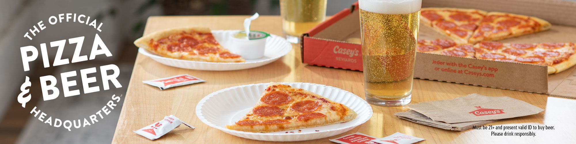 Fifth-largest U.S. Pizza Chain Caseys Is Now The Official Pizza and Beer Headquarters