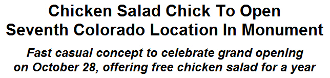 Chicken Salad Chick To Open Seventh Colorado Location In Monument Chicken Salad Chick To Open Seventh Colorado Location In Monument