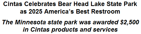 Cintas Celebrates Bear Head Lake State Park as 2025 America's Best Restroom