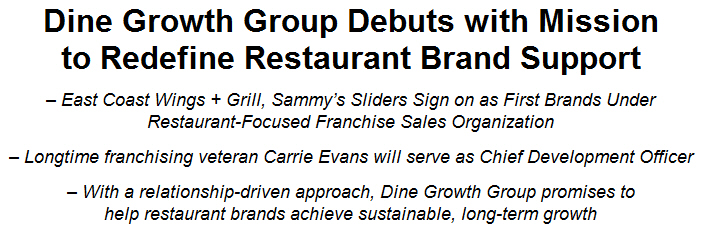 Dine Growth Group Debuts with Mission to Redefine Restaurant Brand Support