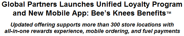 Global Partners Launches Unified Loyalty Program and New Mobile App: Bees Knees Benefits