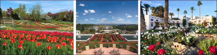 L-to-R: Mohonk Mountain House, The Hotel Hershey and The Wigwam