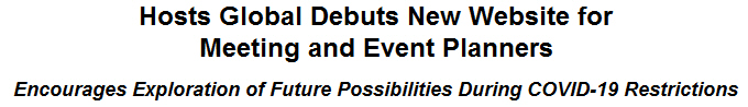 Hosts Global Debuts New Website for Meeting and Event Planners