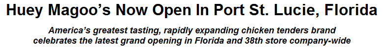 Huey Magoos Now Open In Port St. Lucie, Florida