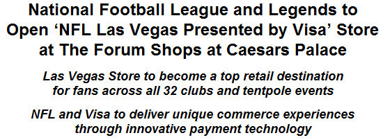 NFL, Legends to open major Las Vegas retail store at Caesars shops