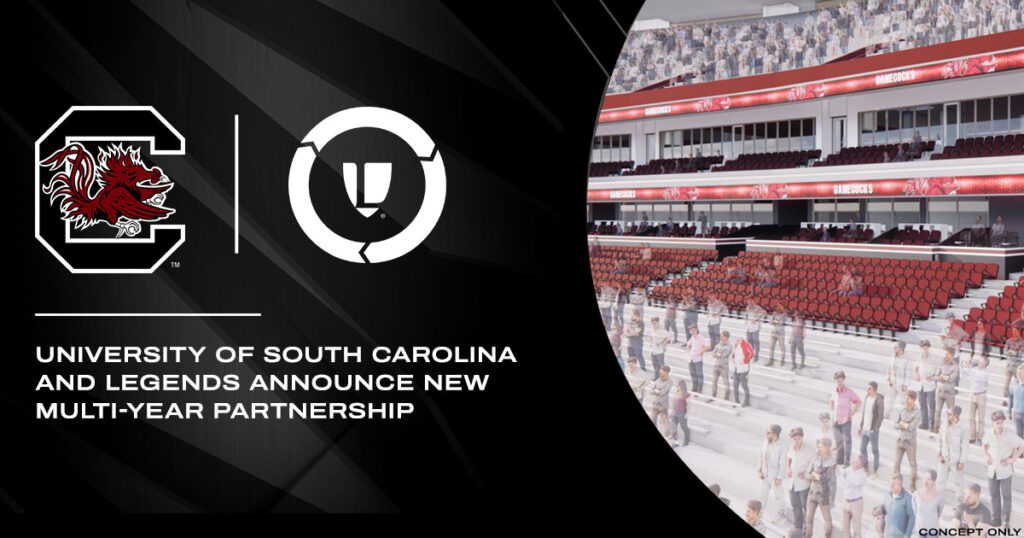 University of South Carolina and Legends Announce New Multi-Year Partnership