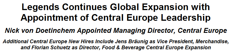 Legends Continues Global Expansion with Appointment of Central Europe Leadership