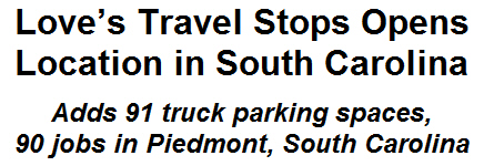 Loves Travel Stops Opens Location in South Carolina