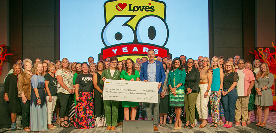 Honoring Love's 60th Anniversary: $6,000 Donated to Each of United Way of Central Oklahoma's 68 Partner Agencies