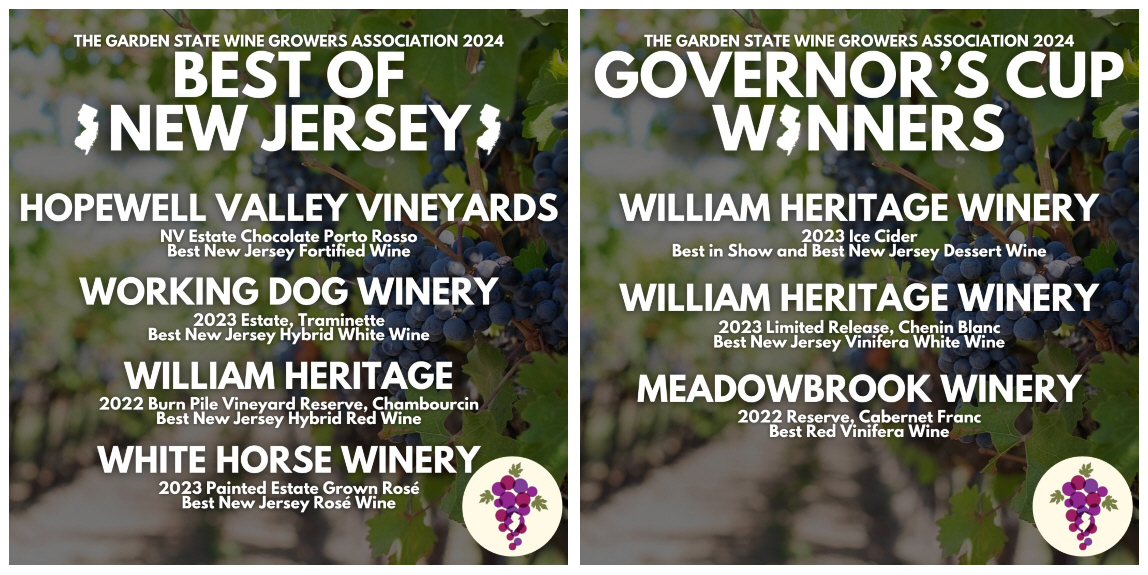 Garden State Wineries Celebrate New Jersey Governor's Cup 2024 Winners