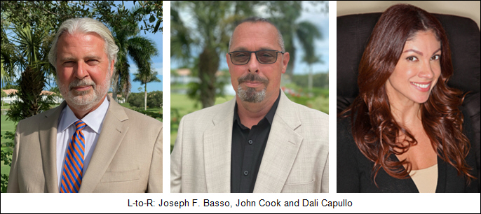 L-to-R: Joseph F. Basso, John Cook and Dali Capullo
