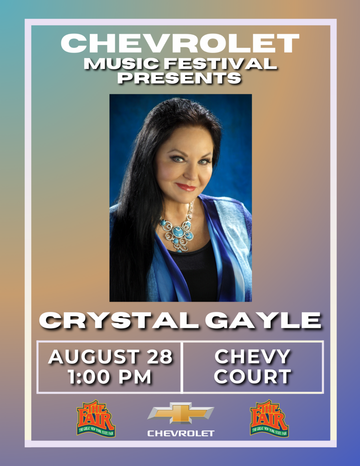 Grammy Winner Crystal Gayle to Bring Signature Flair to Chevy Court at the 2024 Great New York State Fair