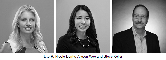 L-to-R: Nicole Darity, Alyson Wee and Steve Keller