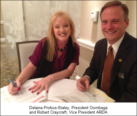 Delaina Probus-Staley, President Oombaga and Robert Craycraft, Vice President ARDA