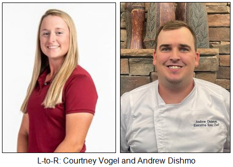 L-to-R: Courtney Vogel and Andrew Dishmo
