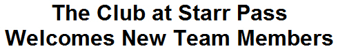 The Club at Starr Pass Welcomes New Team Members