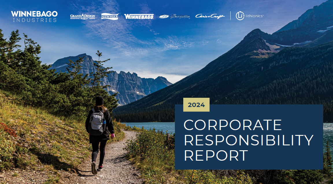 Winnebago Industries Releases Corporate Responsibility Report, Demonstrating Commitment to People, the Planet and Communities