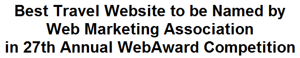 Best Travel Website to be Named by Web Marketing Association in 26th Annual WebAward Competition