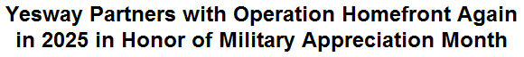 Yesway Partners with Operation Homefront Again in 2025 in Honor of Military Appreciation Month